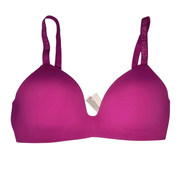 Victoria's Secret Fuschia Colored T-shirt Lightly Lined Wireless Bra, 32C - Picture 1 of 9